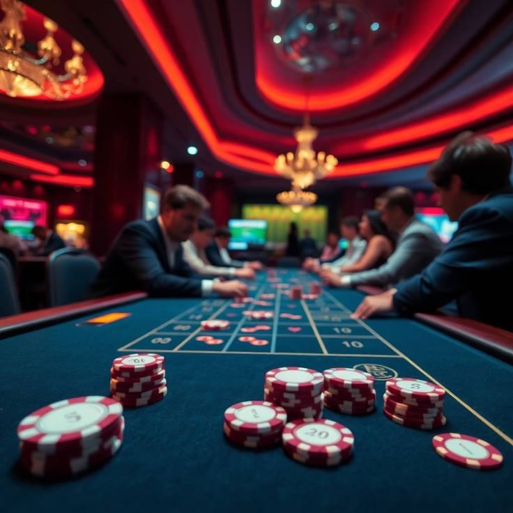 Live blackjack table with HD video feed showing dealer and player hands